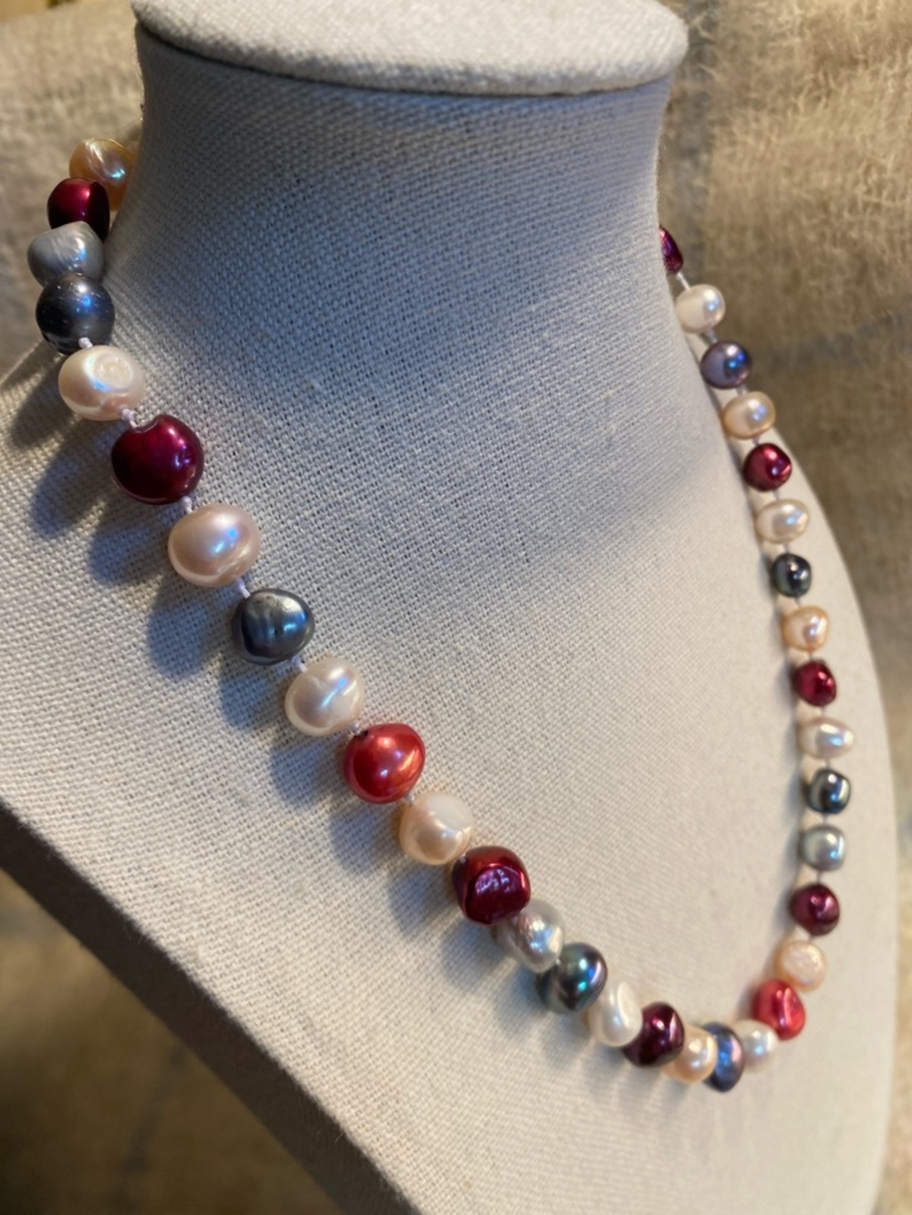 Multicolor Freshwater Pearl Necklace 18” | Baroque Pearls